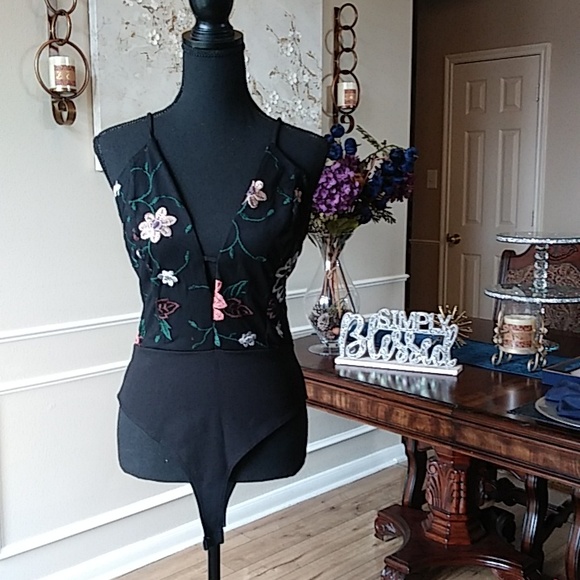 NWT Fashion Nova Don't Think Twice Black/Combo Bodysuit. Size M - Picture 15 of 17